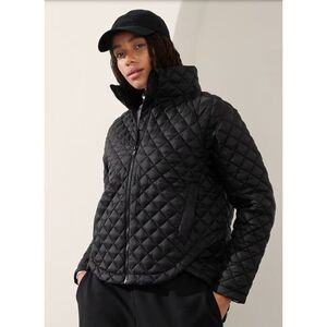 Athleta Whisper Featherless Puffer Jacket in Black Size 3X